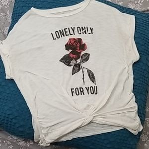 Off-white Lucky Brand with rose design